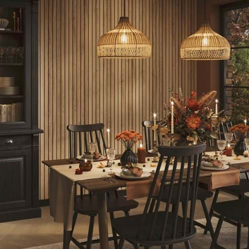 Autumn themed dining room cozy